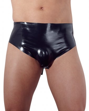 Latex Briefs med Analplugg