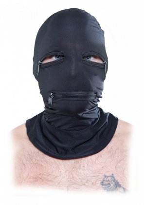 FF Black Zipper Face Hood