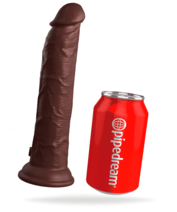 9 Vibrating + Dual Density Silicone Cock with Remote