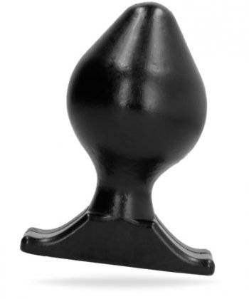 Svart analplugg tillverkad av högkvalitativ PVC. Kompatibel med alla glidmedel. Gradvist ökande topp. Smal nacke och bred bas.