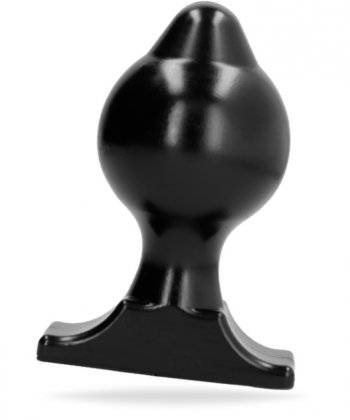 Svart analplugg tillverkad av högkvalitativ PVC. Kompatibel med alla glidmedel. Gradvist ökande topp. Smal nacke och bred bas.