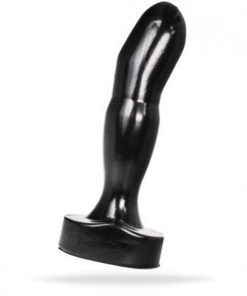 Svart analplugg tillverkad av högkvalitativ PVC. Kompatibel med alla glidmedel. Smal nacke och bred bas. Enkel användning.