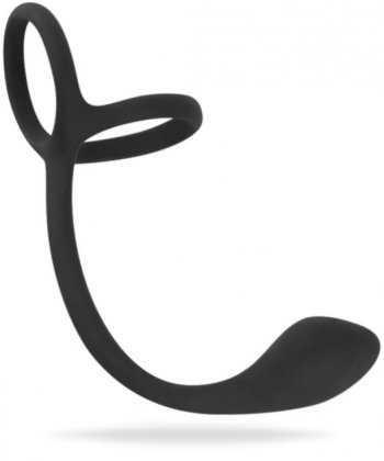 Black Velvets Cock, Ball Ring & Plug