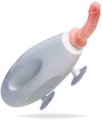 Sex maskin för par. Ena änden med en thrusting dildo. Andra änden med en lösvagina. Enkel att använda. Lätt att ta med. ABS.