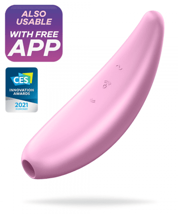 Satisfyer Curvy 3 - Rosa lufttrycksvibrator med app