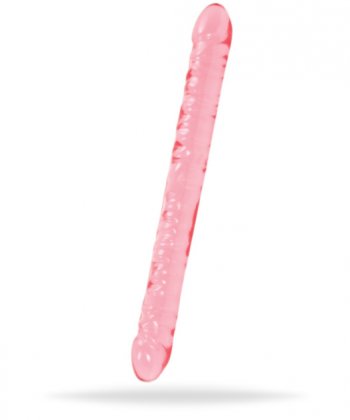 Dubbel dildo tillverkad av högkvalitativ PVC. Böjbar design. Bekväm och enkel användning. Flexibelt och realistiskt skaft.