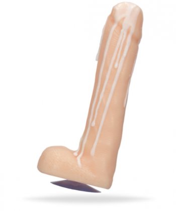 Rolig tvål som efterliknar en penis som är täckt av sperma. Sugkopp ingår. Enkel och rolig att använda. Penis med pung i botten.