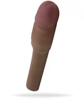 Cyberskin Vibrating 4 Penis Extension - Mjukt och elastiskt vibrerande penisförlängare