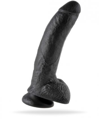 King Cock With Balls 9 inch Black