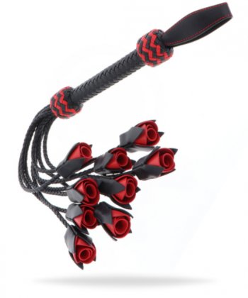 Masters Real Leather Roses Whip