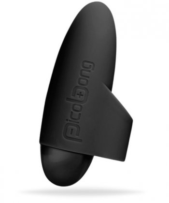 Svart, liten, diskret och kraftfull fingervibrator - Picobong IPO 2 av LELO