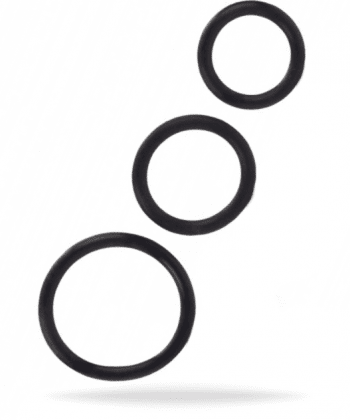 Rubber Ring - 3 Piece Set svarta penisringar
