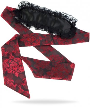 Ögonbindel med knyt bart band. Högkvalitet material. Enkel användning. Passar alla. Vackert tyg och spets. Matchar scandal.