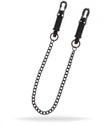Justerbara nippel klämmor med en kedja emellan. Högkvalitativ nickelfri metall. Beläggning på topparna. Enkel användning.