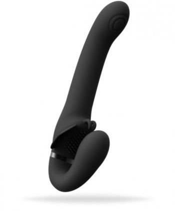 Uppladdningsbar strap-on utan band. 3 motorer med 10 funktioner var. Vattentät. Silikon. Tysta vibrationer. Pulse wave funktion.