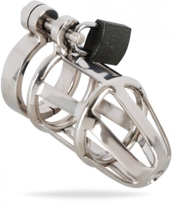 Penisbur tillverkad av rostfritt stål. Tre öppningsbara ringar i olika storlekar. Enkel att använda. Lås och nycklar ingår.