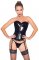Vinyl Overbust Corset With Suspender