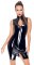 Vinyl Zipper Dress with Corset back