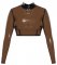 Sheer Latex O-Ring High Neck Crop Top