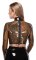 Sheer Latex O-Ring High Neck Crop Top