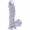 6.5 Inch Dong with Suction Cup transparent tjock dildo