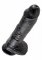 King Cock With Balls Black 25 cm