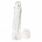Dong W Suction Cup 8 Inch - Transparent dildo med sugpropp