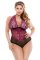 Sherry Two Tone Lace Halter Teddy