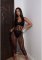 Net and Opaque Bodysuit and Skirt
