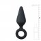 Black Buttplug With Pull Ring Large