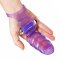 Double Finger Banger - kraftfull och texturerad lila fingervibrator