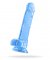 Fantasia Dildo Ballsy 6.5 - blå semi transparant dildo.