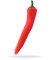 The Red Pepper - 10 Speed Vibrating Veggie - Röd uppladdningsbar vibrator med 10 vibrationslägen