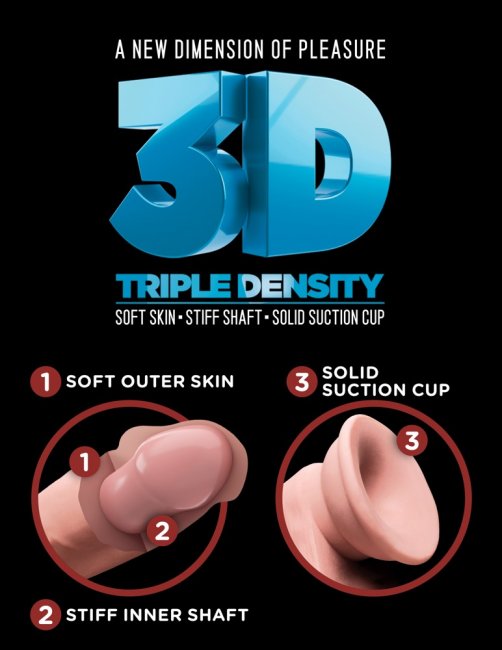 12“ Triple Density Cock with Balls - informations bild
