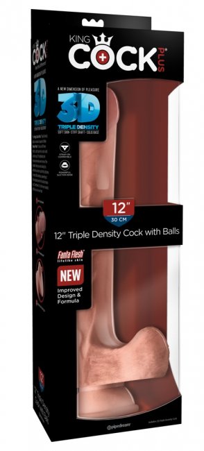 12“ Triple Density Cock with Balls - produkt i förpackning