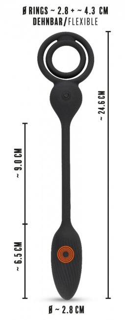 Cock And Ball Ring With A RC Butt Plug