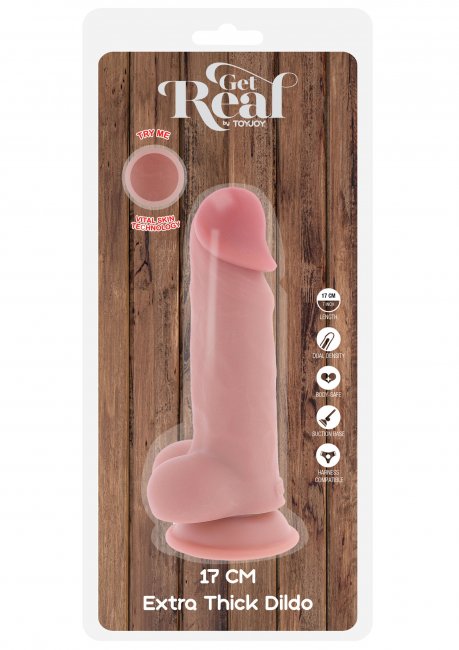 Deluxe Dual Density Thick Dildo TPE 17 cm