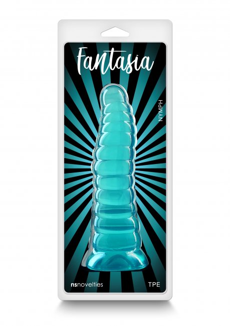 Fantasia dildo Nymph - Grön kurvig dildo i förpackning