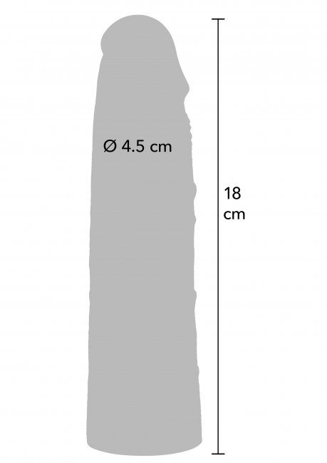 Penis Sleeve Liquid Silicone 18 cm