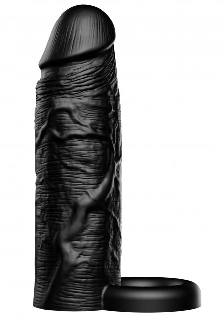 Penis Sleeve Liquid Silicone Ring 15 cm Black