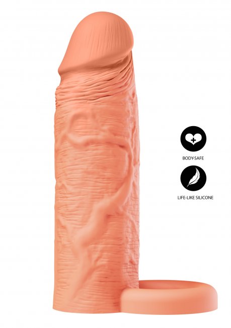 Penis Sleeve Liquid Silicone Ring 15 cm Beige
