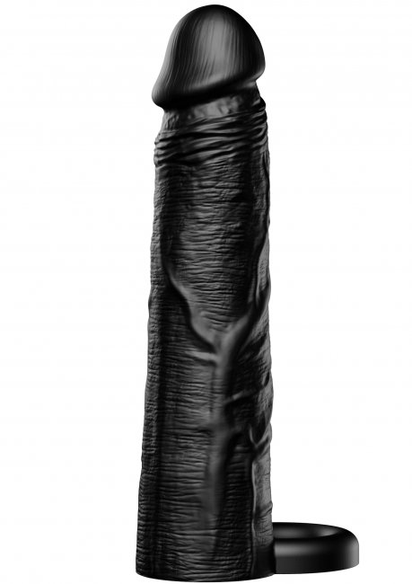 Penis Sleeve Liquid Silicone Ring 20 cm Black