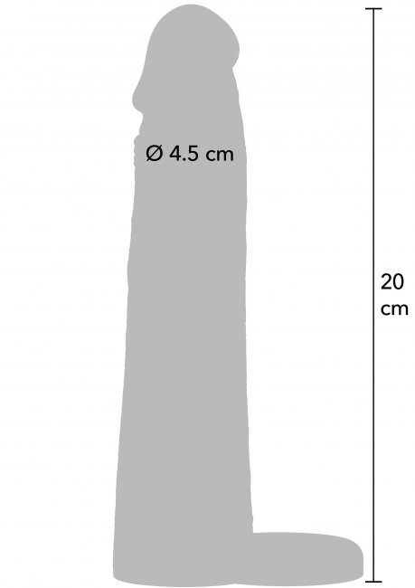 Penis Sleeve Liquid Silicone Ring 20 cm Black