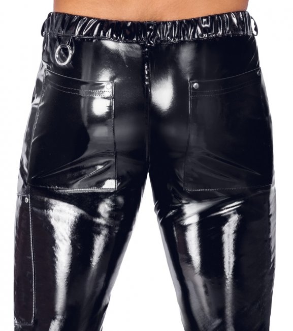 Vinyl Zipper Trousers