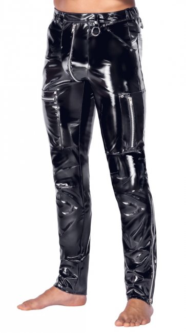 Vinyl Zipper Trousers