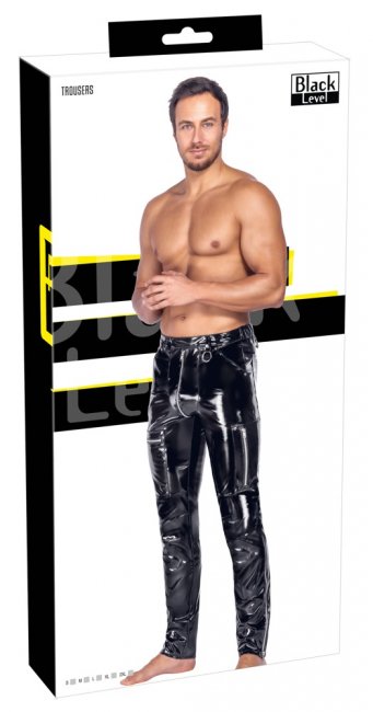 Vinyl Zipper Trousers