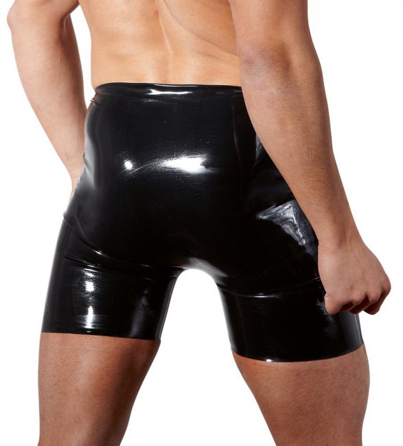 Latex Cykelshorts med Öppning