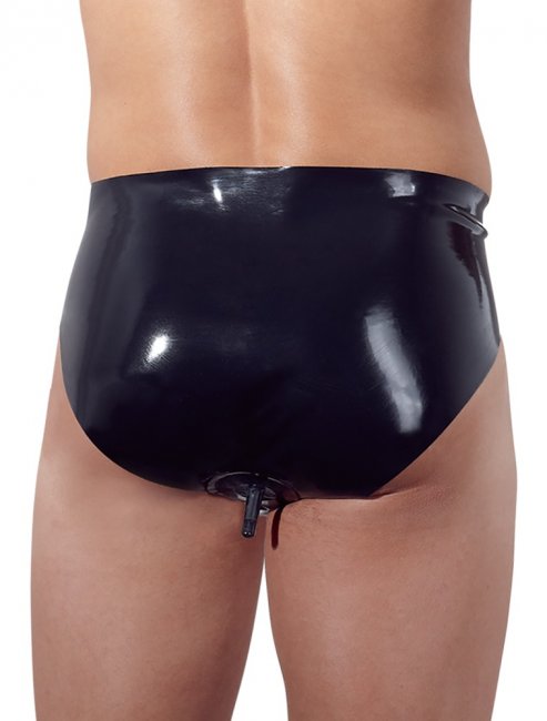 Latex Briefs med Analplugg