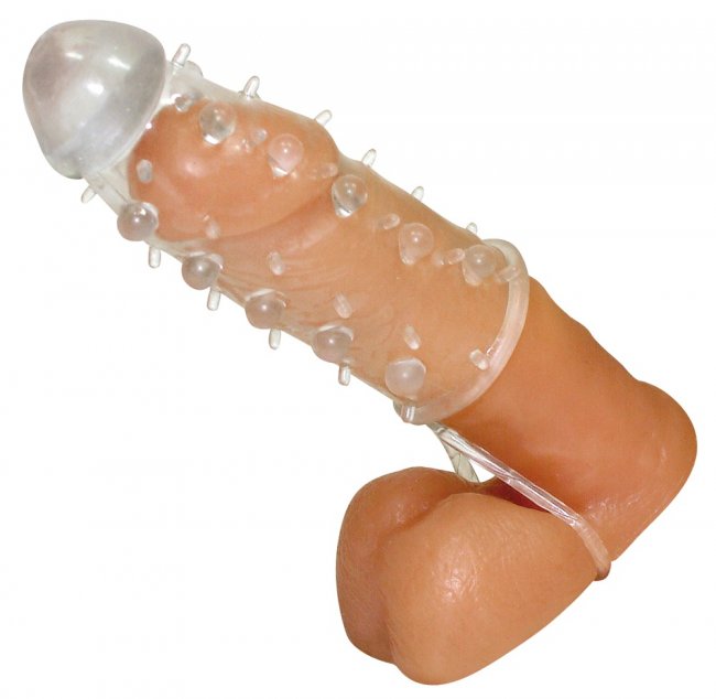 Crystal Skin Penis Sleeve With Support Ring