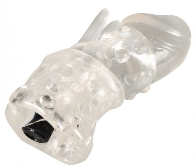 Penis Sleeve with Clitoris Stimulation - Penisöverdrag med vibrator i form av rabbit